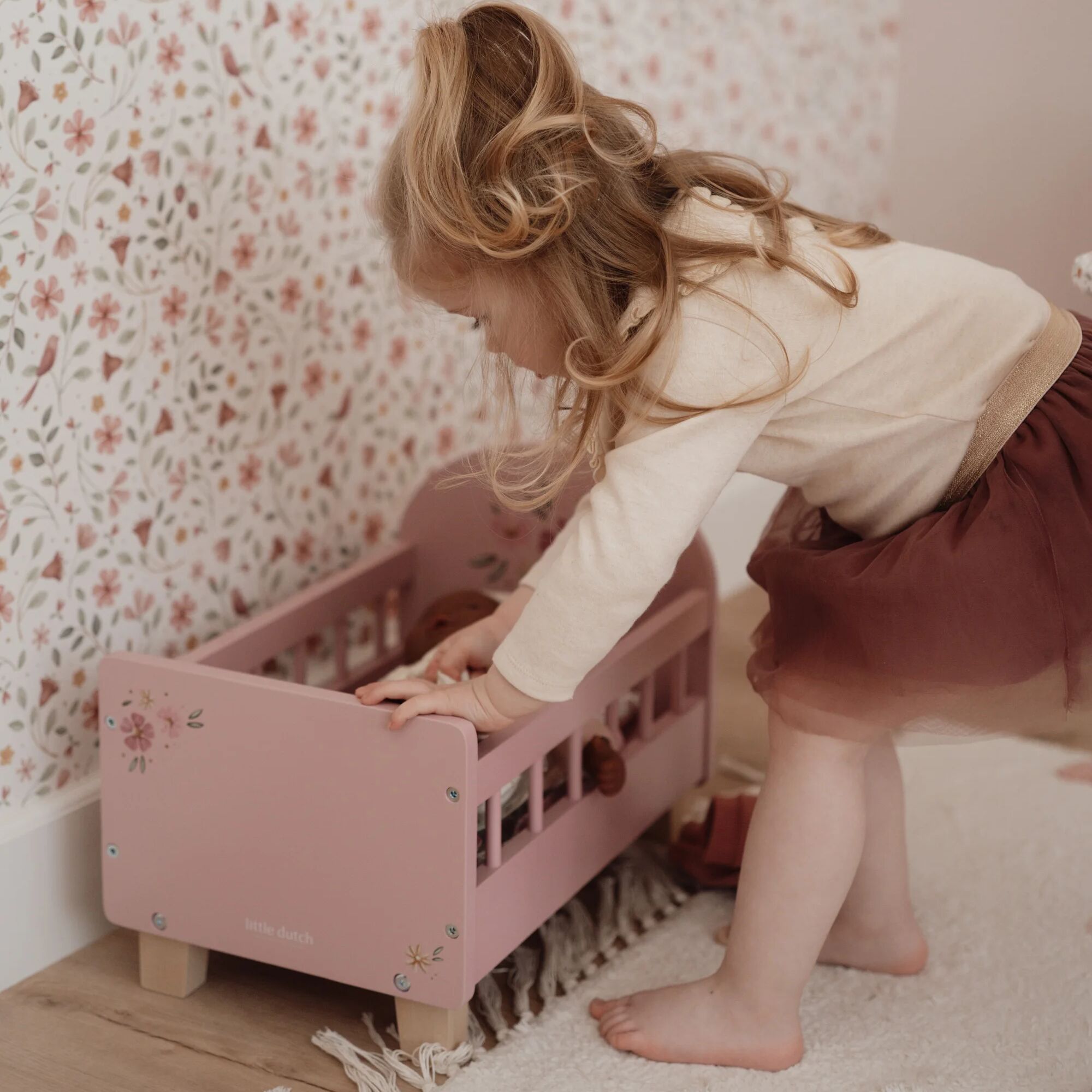 Little Dutch Wooden Doll Bed