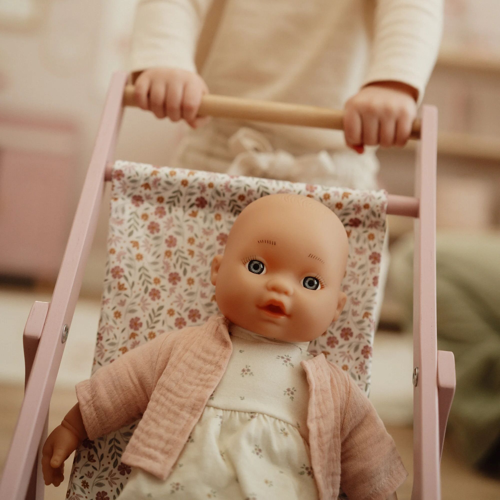 Little Dutch Wooden Doll Stroller