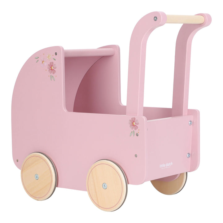 Little Dutch Baby Doll Wooden Stroller – Soft Flowers