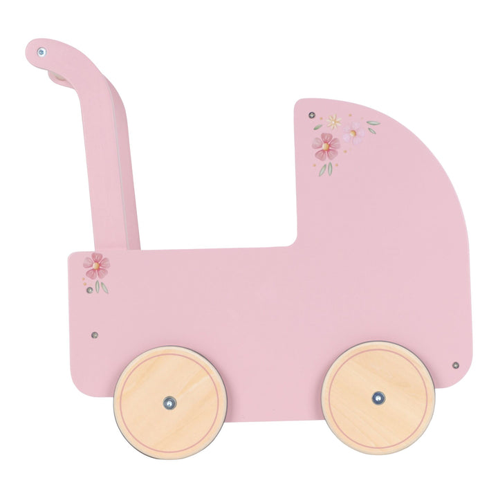 Little Dutch Baby Doll Wooden Stroller – Soft Flowers