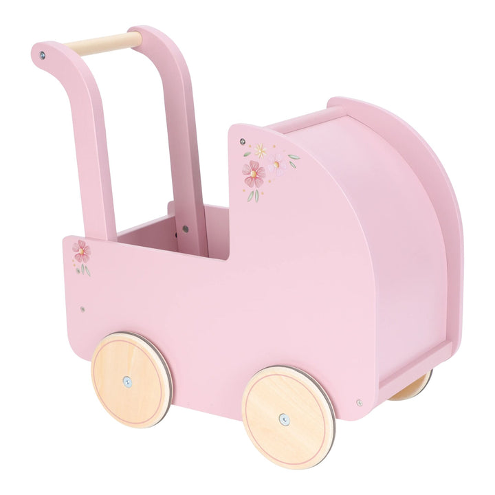 Little Dutch Baby Doll Wooden Stroller – Soft Flowers
