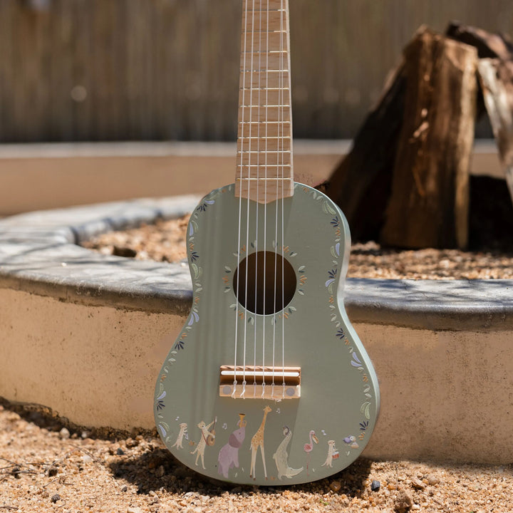 Little Dutch Safari Friends Wooden Guitar – Green