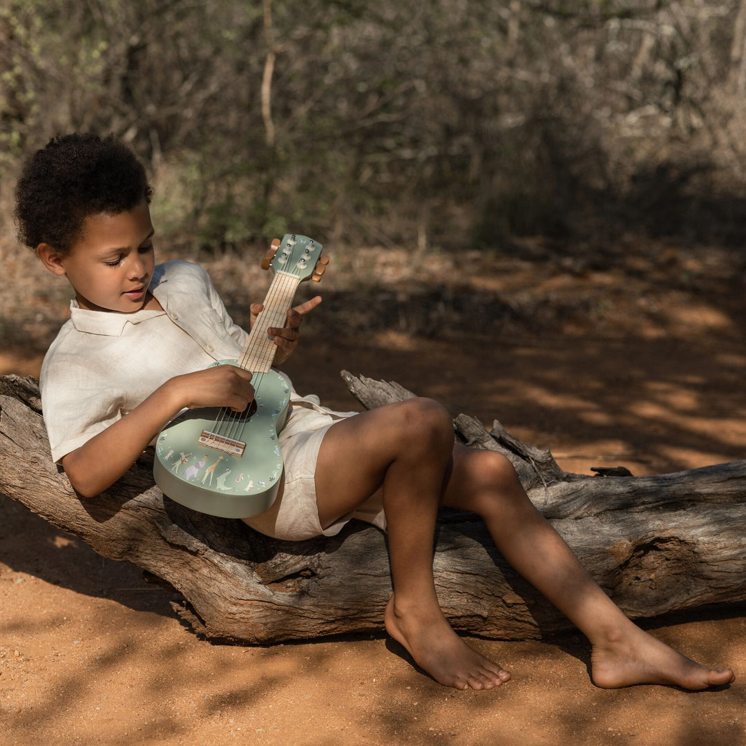 Little Dutch Safari Friends Wooden Guitar – Green