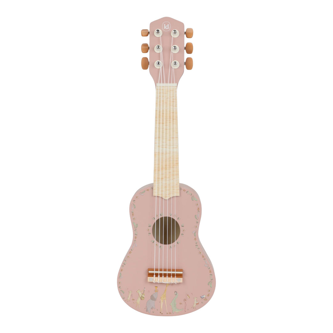 Little Dutch Safari Friends Wooden Guitar – Pink