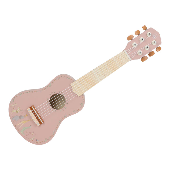 Little Dutch Safari Friends Wooden Guitar – Pink