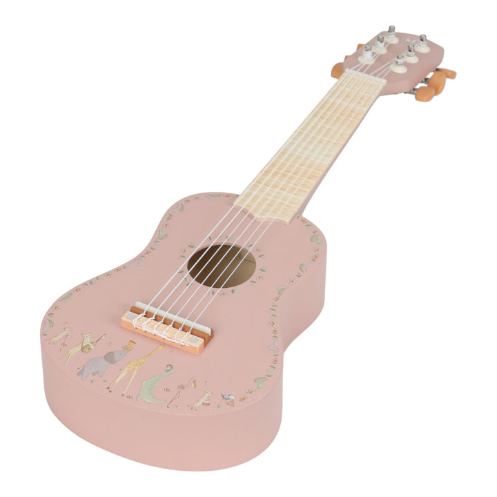 Little Dutch Safari Friends Wooden Guitar – Pink