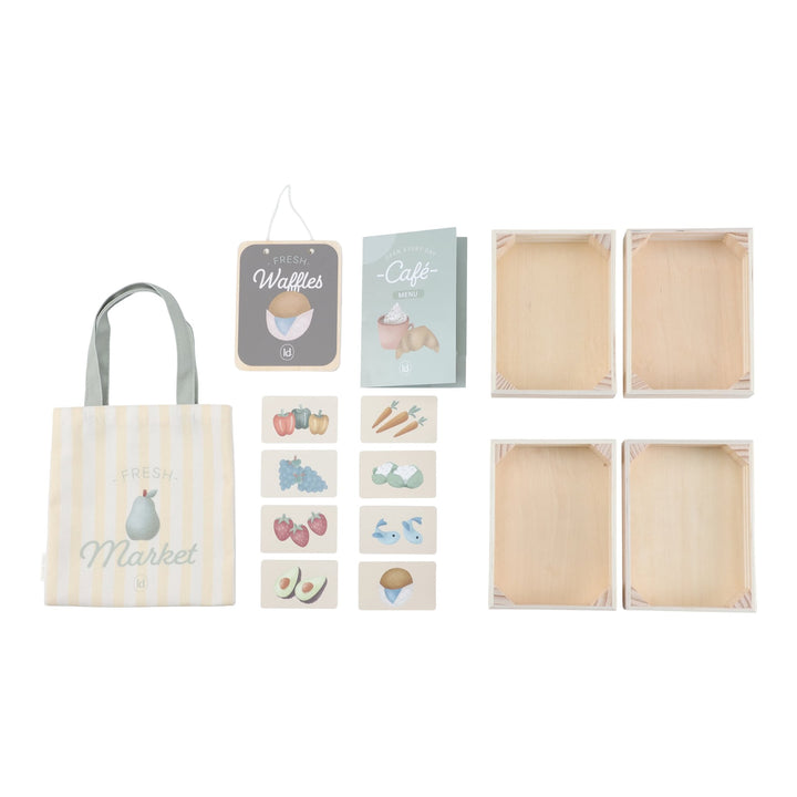 Little Dutch Wooden 2-In-1 Market Stall &amp; Cafe