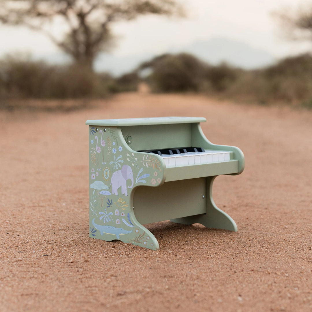 Little Dutch Safari Friends Wooden Piano – Green