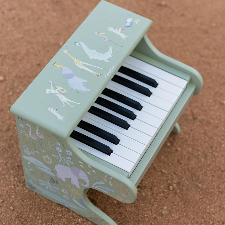 Little Dutch Safari Friends Wooden Piano – Green