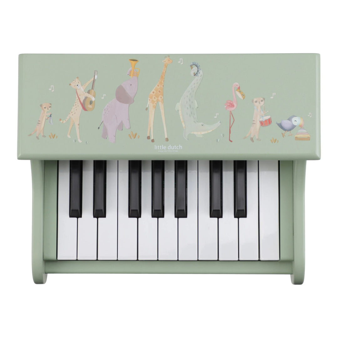 Little Dutch Safari Friends Wooden Piano – Green