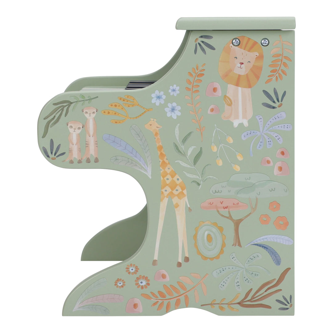 Little Dutch Safari Friends Wooden Piano – Green