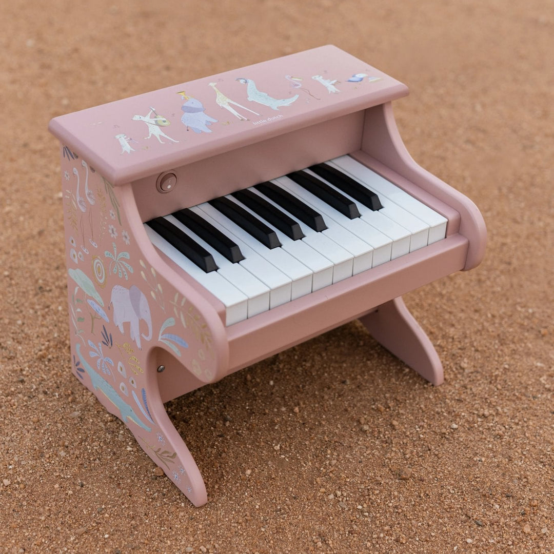 Little Dutch Safari Friends Wooden Piano – Pink