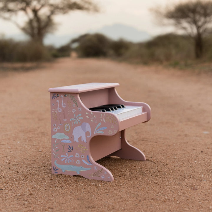 Little Dutch Safari Friends Wooden Piano – Pink