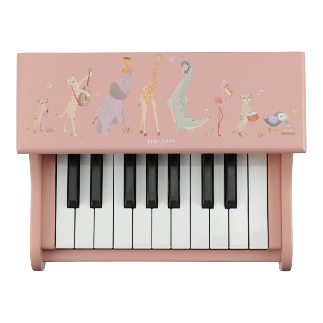 Little Dutch Safari Friends Wooden Piano – Pink