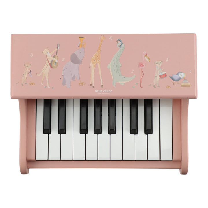 Little Dutch Safari Friends Wooden Piano – Pink