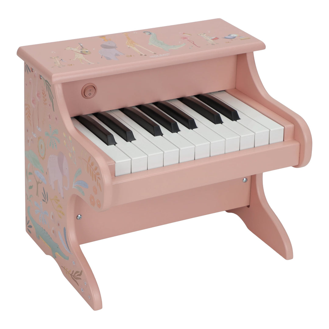 Little Dutch Safari Friends Wooden Piano – Pink