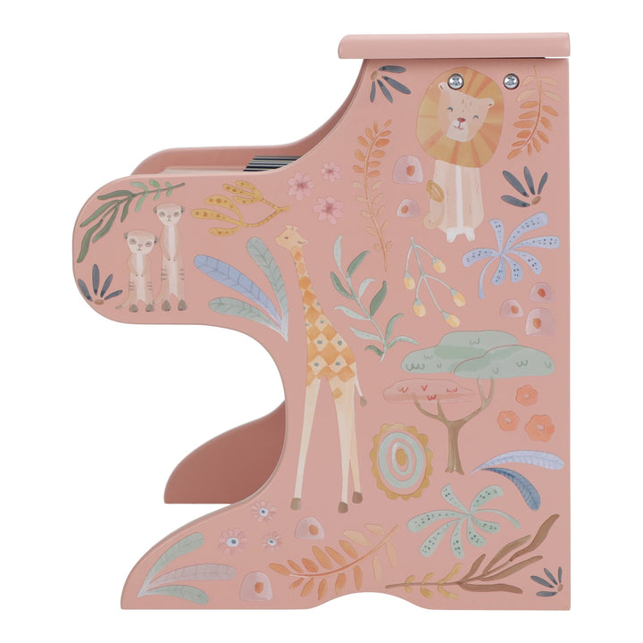 Little Dutch Safari Friends Wooden Piano – Pink