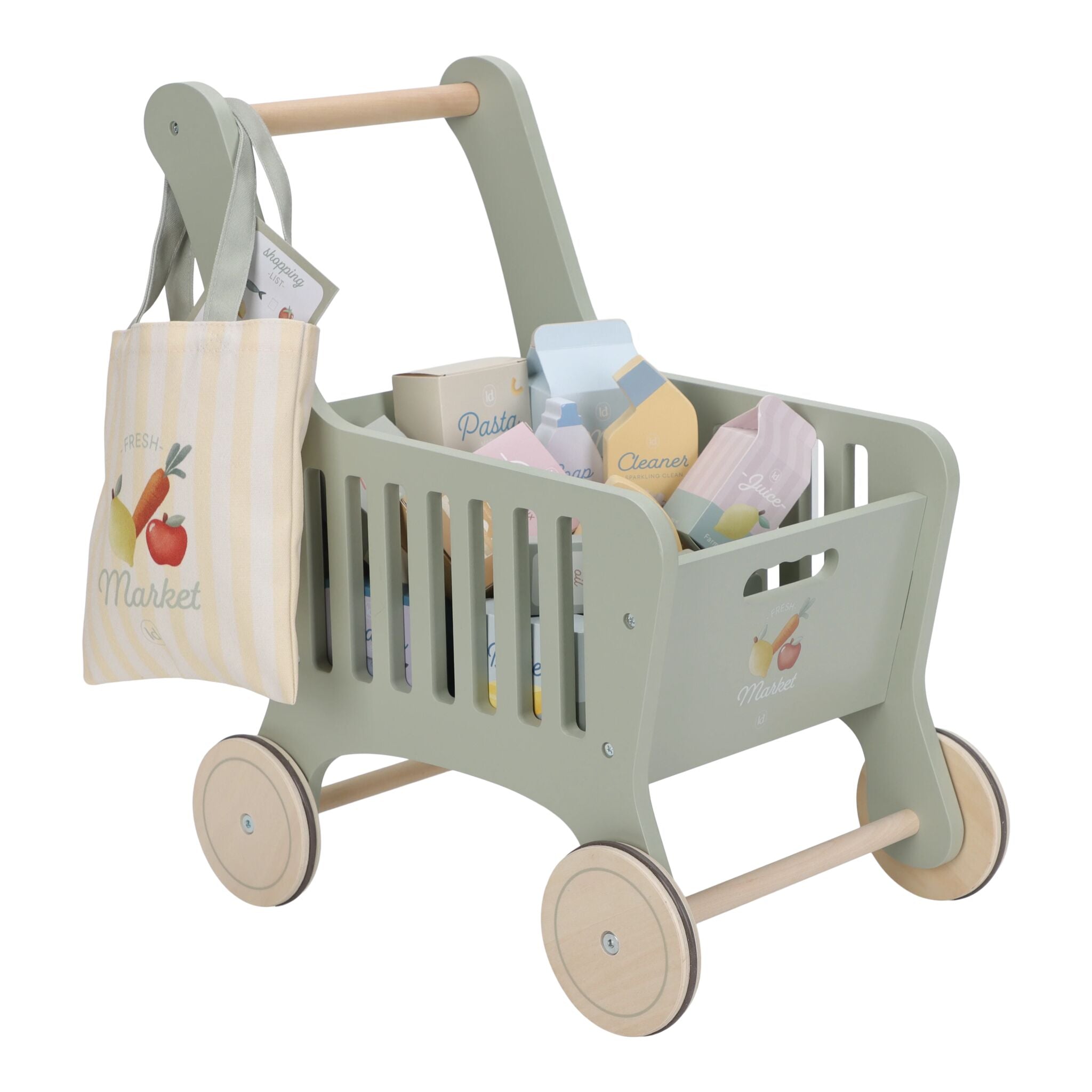 Little Dutch Wooden Shopping Trolley