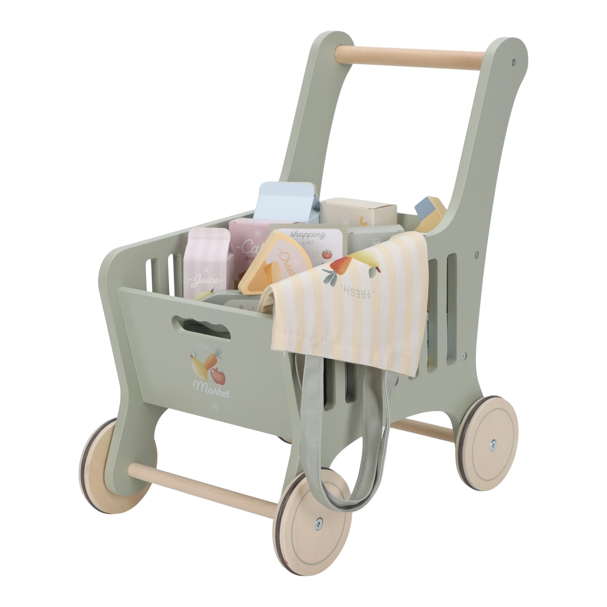 Little Dutch Wooden Shopping Trolley