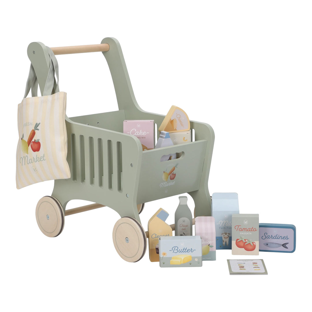 Little Dutch Wooden Shopping Trolley