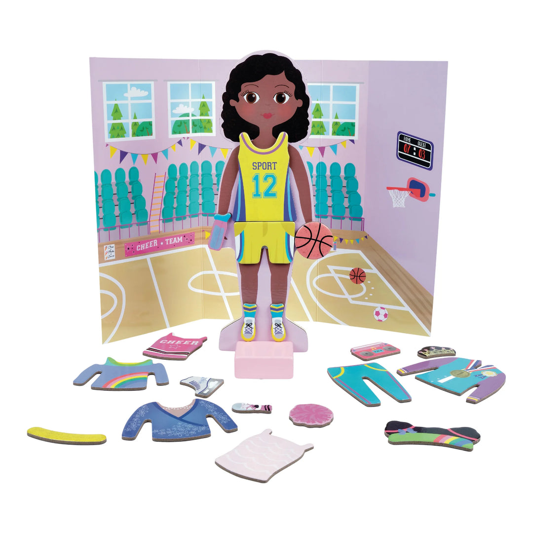 Floss &amp; Rock Wooden Magnetic Dress Up Doll – Zoey