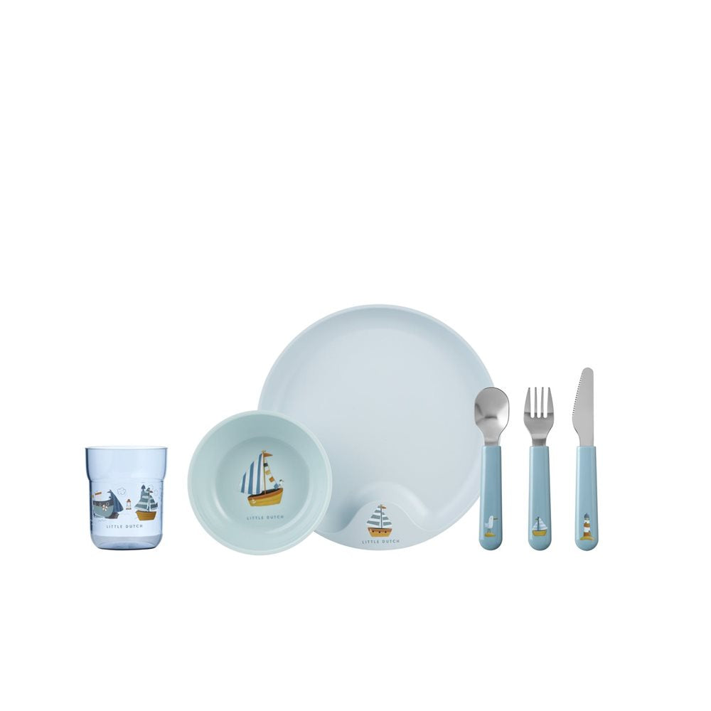 Little Dutch x Mepal Mio Baby Dinnerware – Sailors Bay (6 Piece Set)