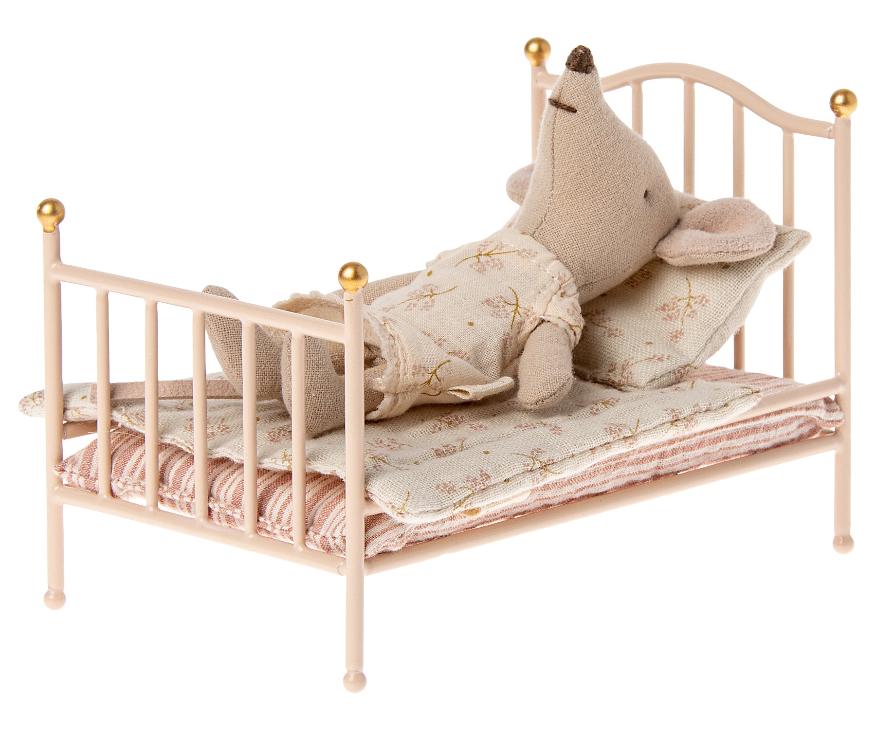 Maileg Miniature Vintage Mouse Bed – Rose