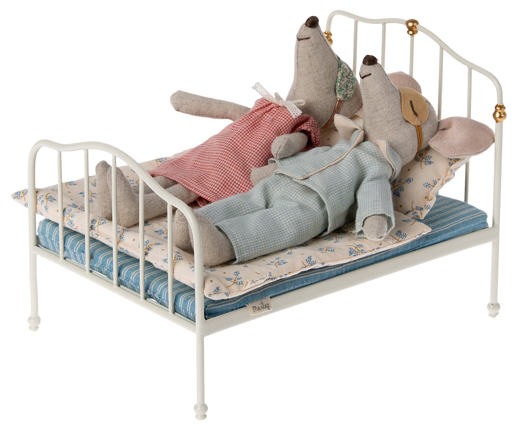 Maileg Miniature Mouse Double Bed – Off White
