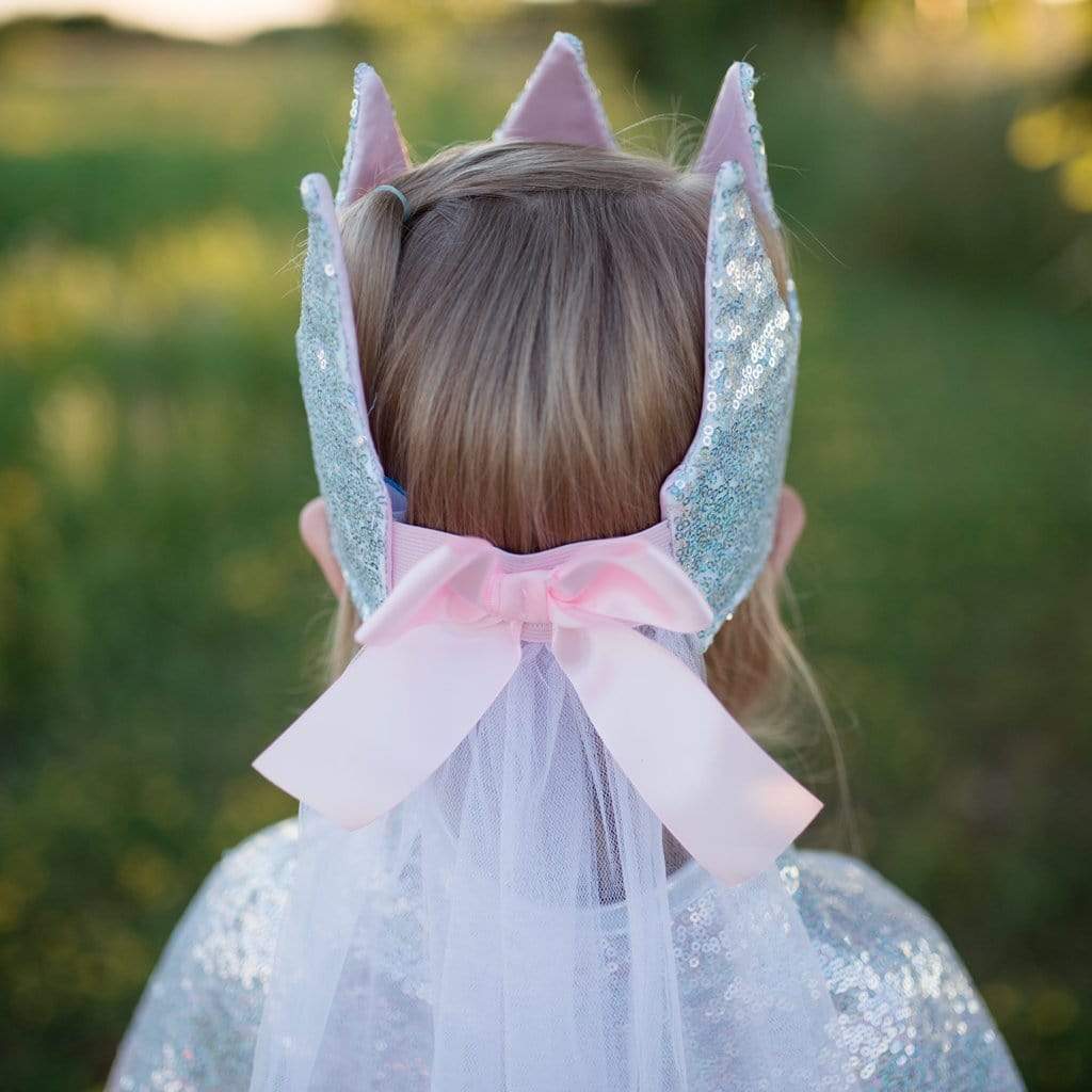 Great Pretenders Sequins Princess Crown with Veil – Silver