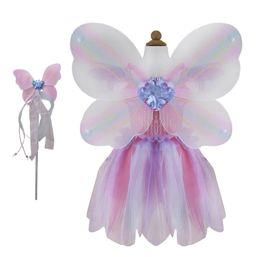 Great Pretenders Butterfly Dress with Wings &amp; Wand Play Costume Set