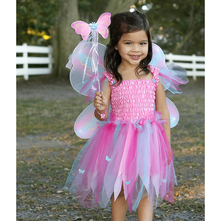 Great Pretenders Butterfly Dress with Wings &amp; Wand Play Costume Set