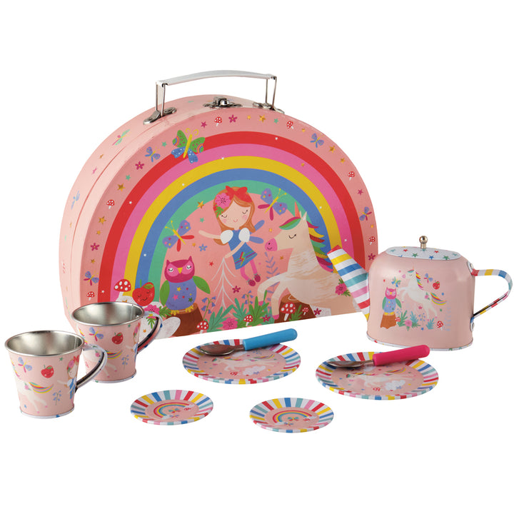 Floss &amp; Rock Tin Tea Set – Rainbow Fairy (10 Piece)