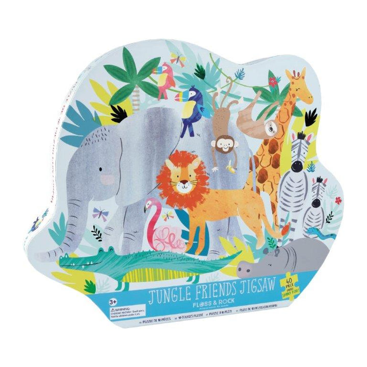 Floss &amp; Rock Jungle Friends Shaped Puzzle – 40 Piece