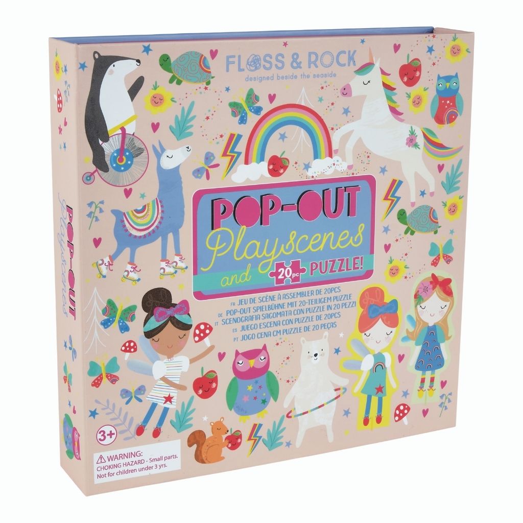Floss & Rock Pop Out Play Scene with Puzzle – Rainbow Fairy