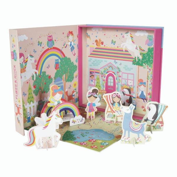 Floss & Rock Pop Out Play Scene with Puzzle – Rainbow Fairy