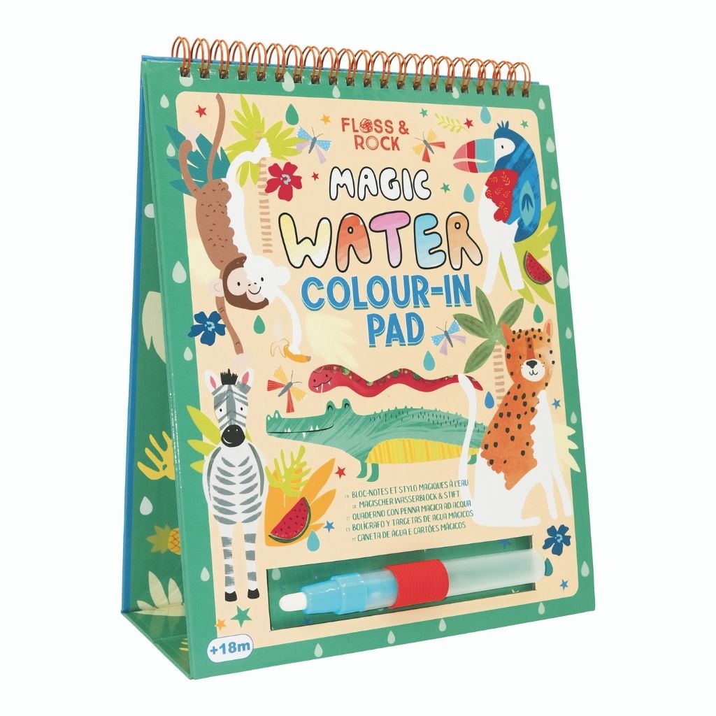 Floss & Rock Magic Colour Changing Water Card Easel & Pen – Jungle