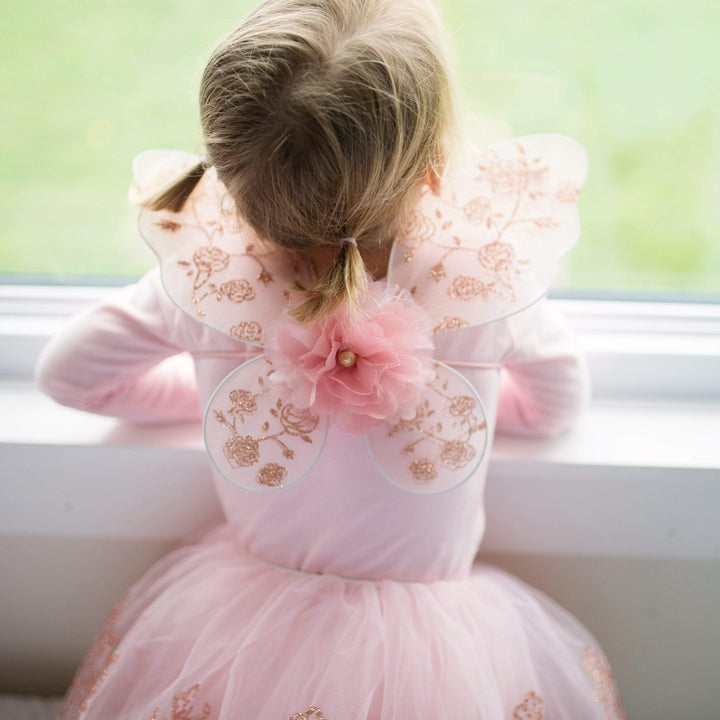 Great Pretenders Fairy Rose Gold Tutu Skirt &amp; Wings Play Costume Set