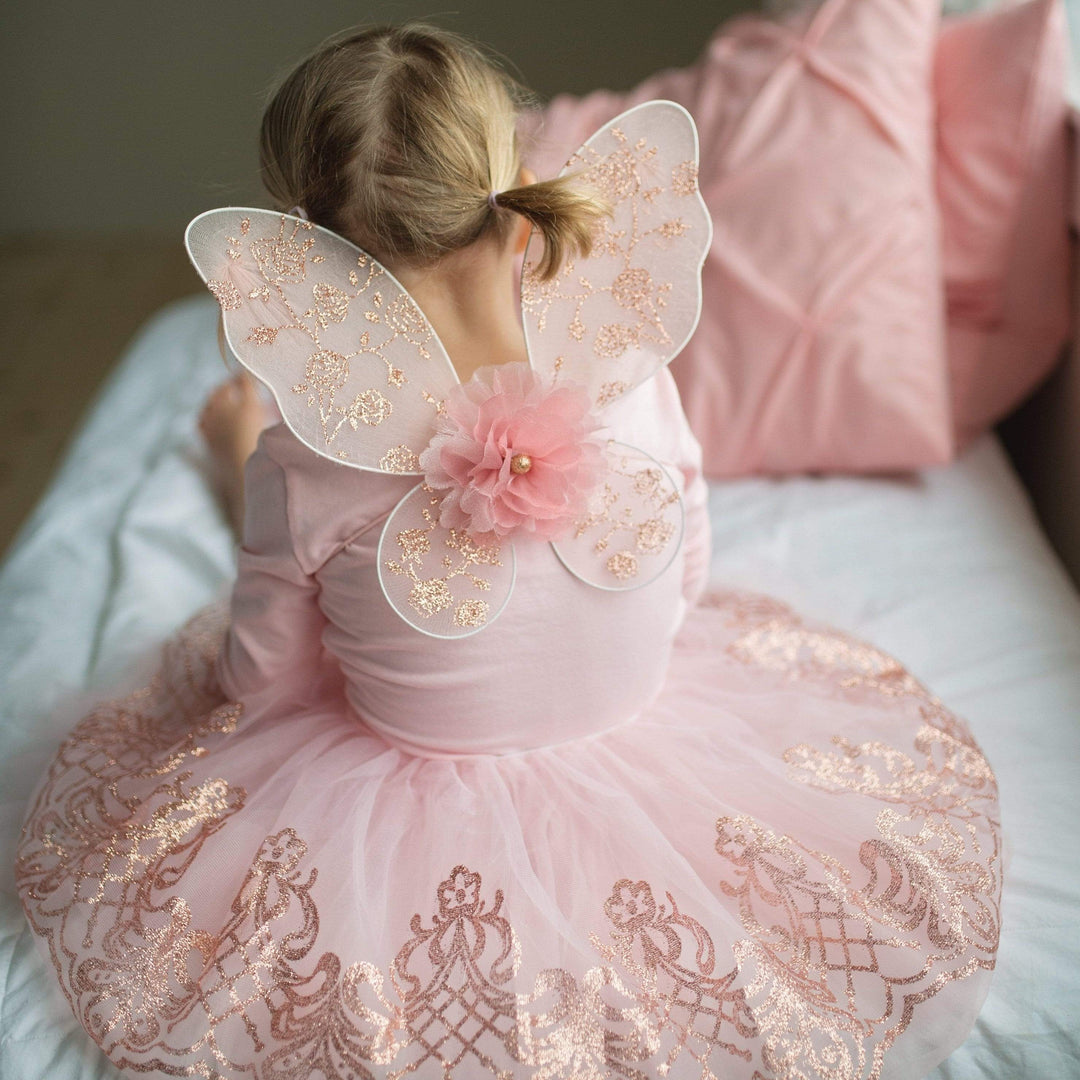 Great Pretenders Fairy Rose Gold Tutu Skirt &amp; Wings Play Costume Set