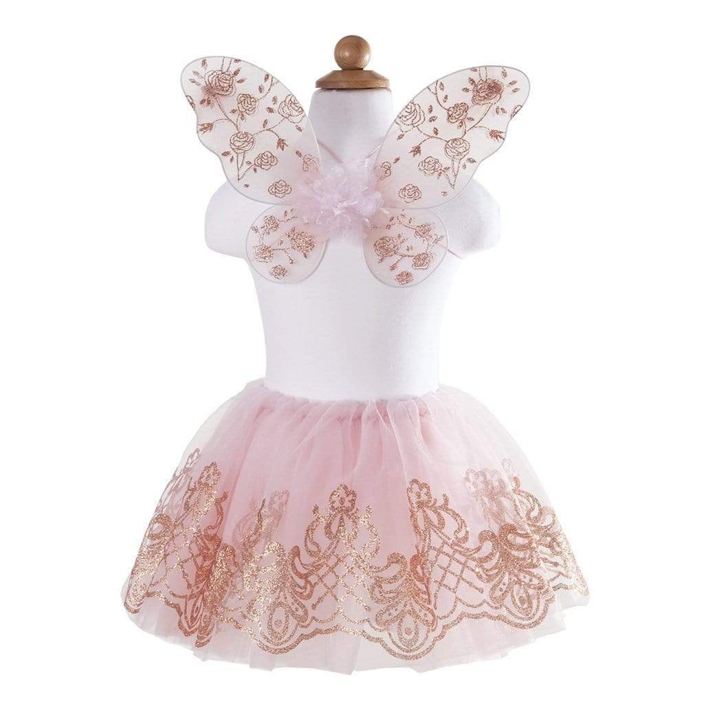 Great Pretenders Fairy Rose Gold Tutu Skirt & Wings Play Costume Set