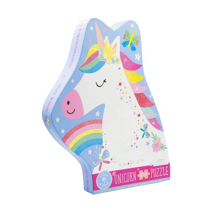 Floss &amp; Rock Rainbow Unicorn Shaped Puzzle – 40 Piece