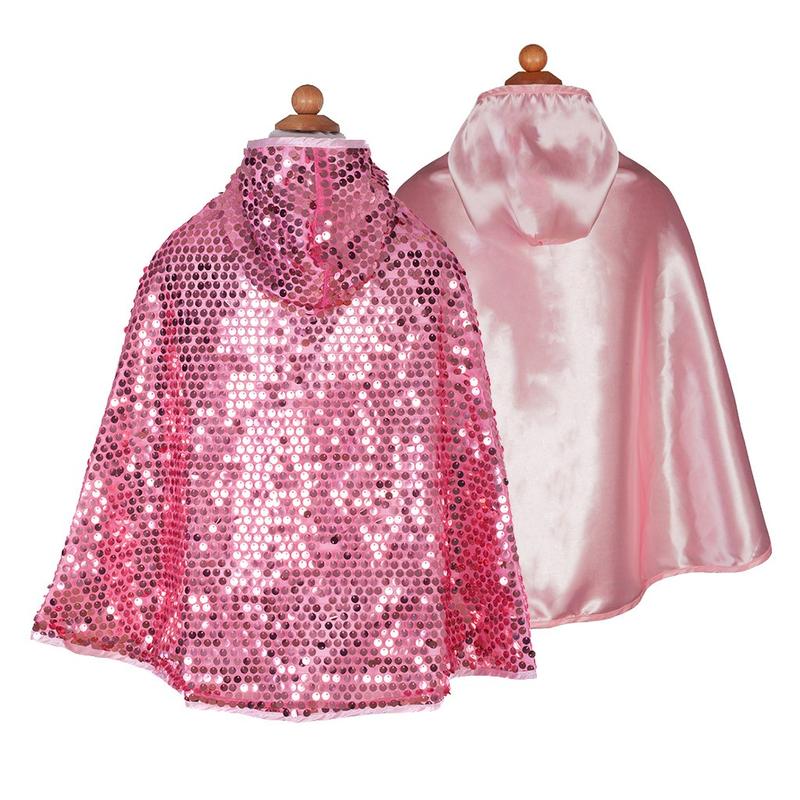 Great Pretenders Reversible Sequins Sparkle Cape – Pink