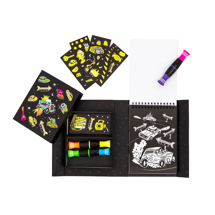 road-stars-neon-colouring-set-2