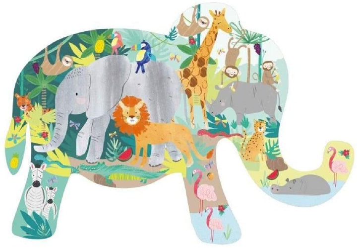 Floss &amp; Rock Jungle Friends Shaped Puzzle – 40 Piece