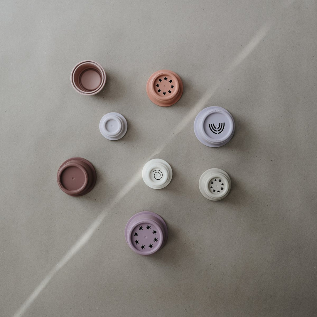 Mushie Stacking Tower Cups – Petal
