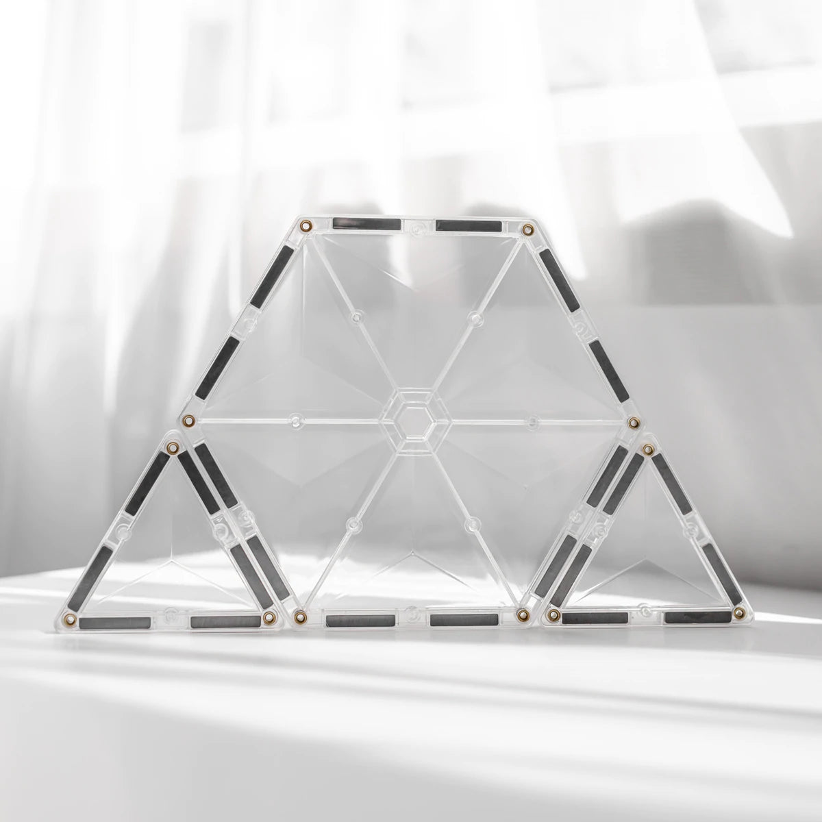 Connetix Tiles Magnetic Building Tiles Clear Starter Pack – 34 Piece Set
