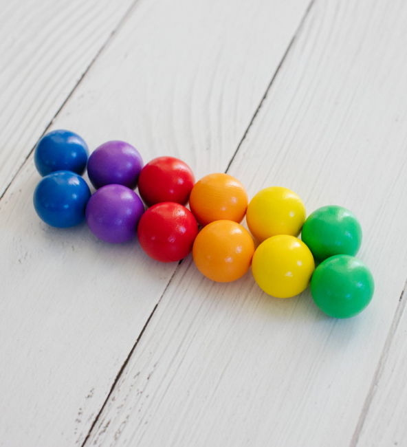 Connetix Tiles Rainbow Replacement Ball Pack – 12 Piece Set