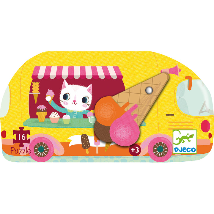 Djeco Ice Cream Truck Puzzle – 16 Piece