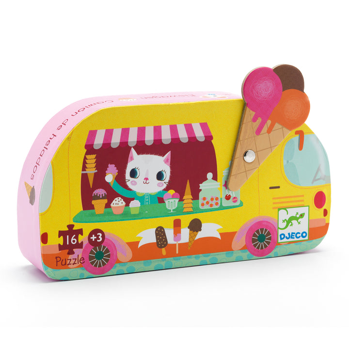 Djeco Ice Cream Truck Puzzle – 16 Piece