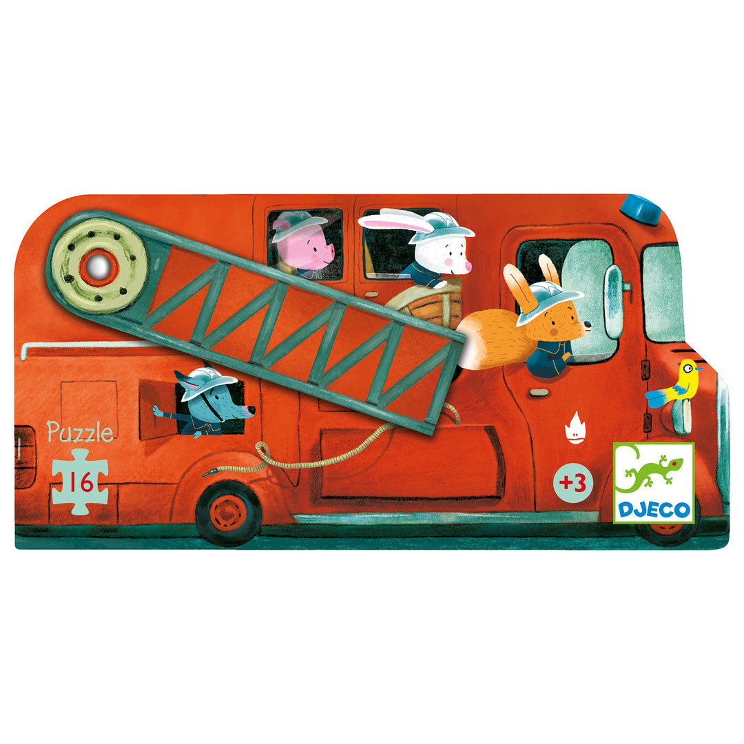 Djeco Fire Truck Puzzle – 16 Piece