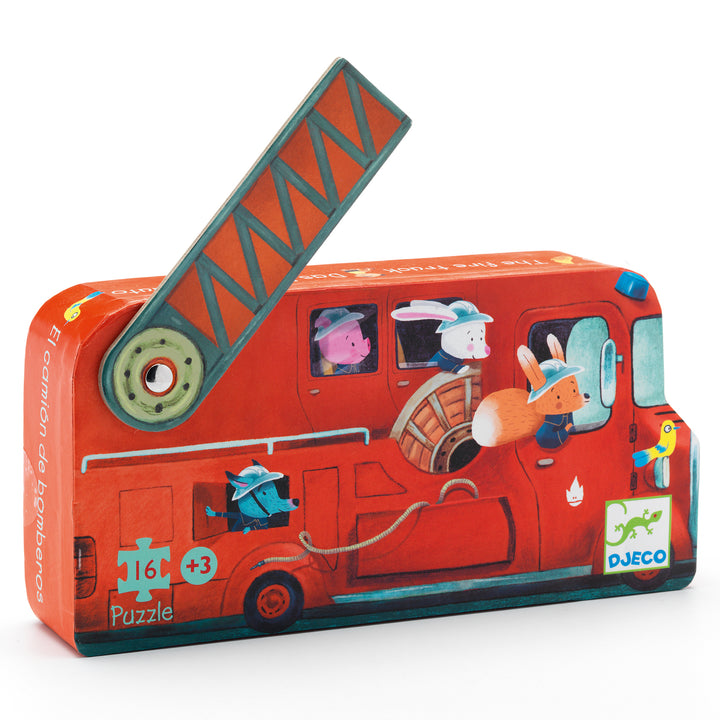 Djeco Fire Truck Puzzle – 16 Piece